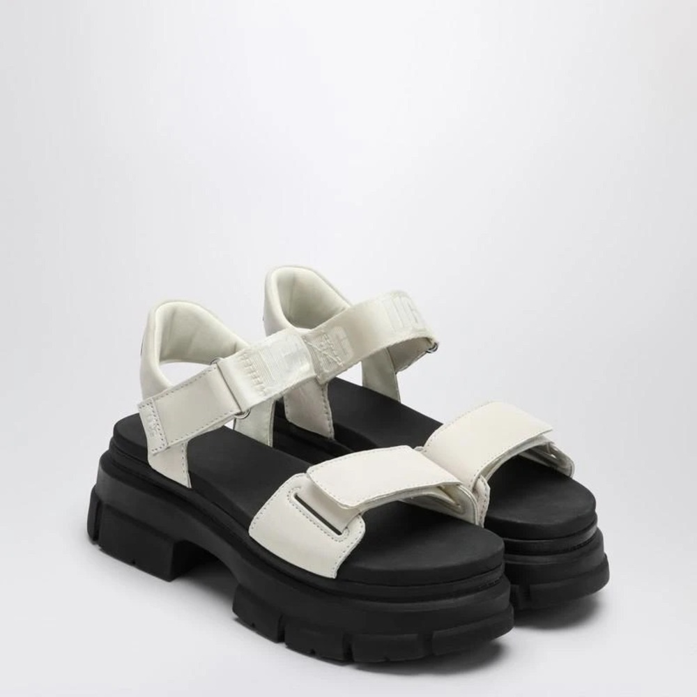 UGG White and Black Chunky Platform Sandals